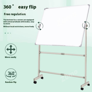 Whiteboard Writing Board Stand Type 360° Rotating Mobile Teaching ...