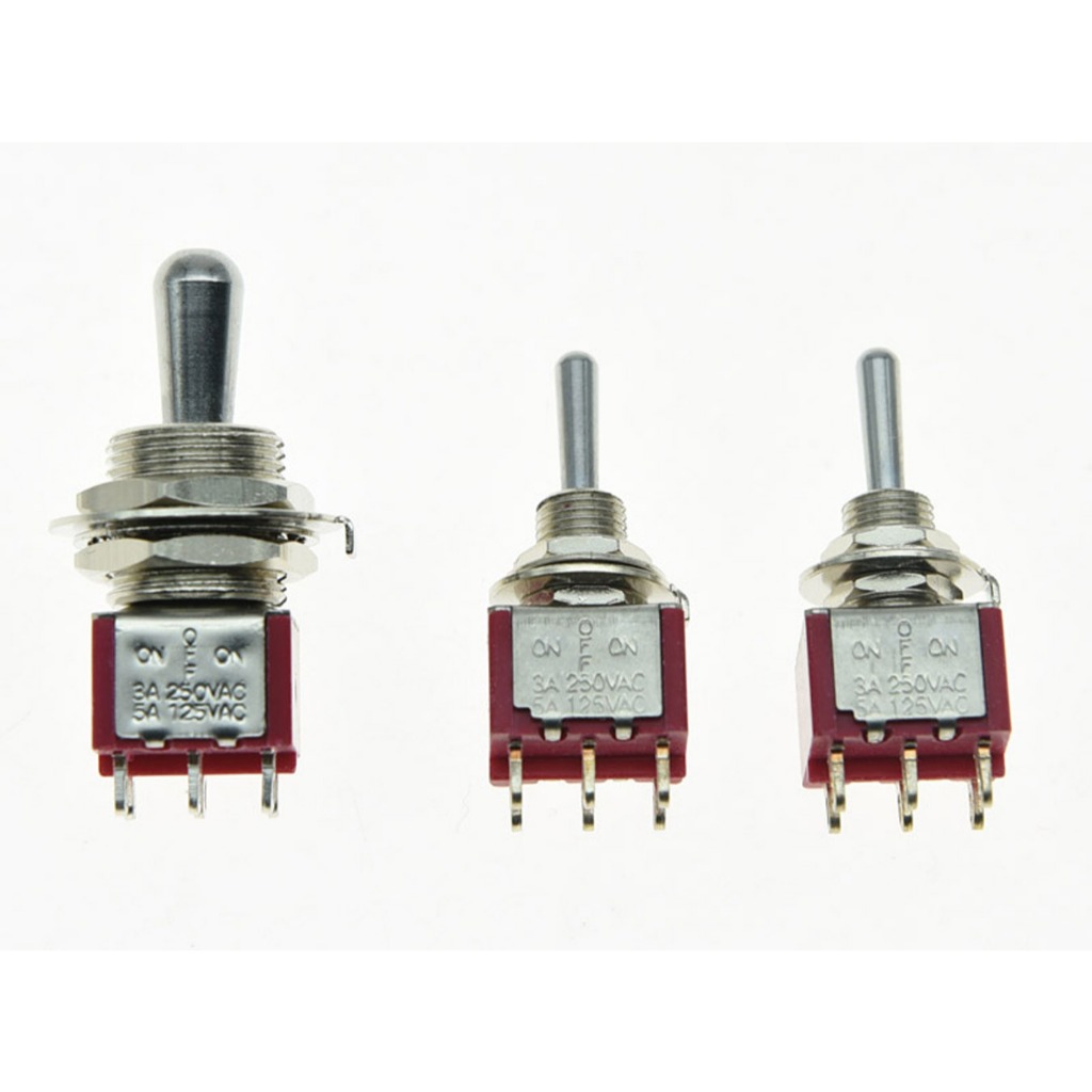 SALECOM Guitar Fat Bat Toggle Switch DPDT 3 Way ON OFF ON with 2 Mini ...