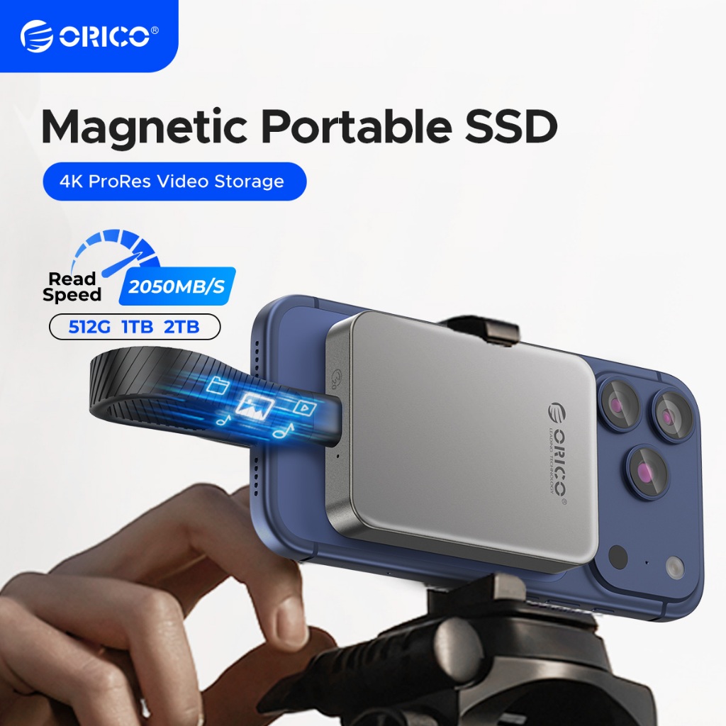 ORICO 1TB Magnetic External SSD 2000MB/s 4K ProRes Video Storage ...