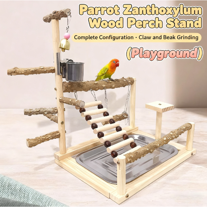 Parrot Solid Wood Sichuan Pepper Wooden Frame Climbing Frame Desktop ...