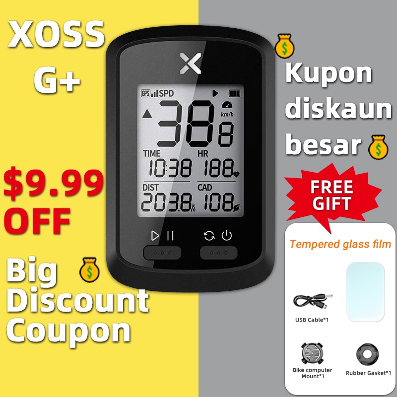 XOSS G+ G Plus Bicycle Computer ANT+ Bluetooth Wireless GPS