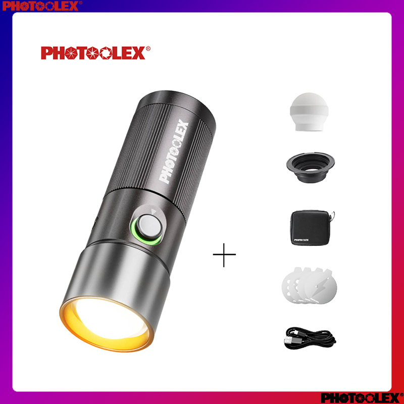 PHOTOOLEX Official New Release Four Colors Photography Flashlight Set ...