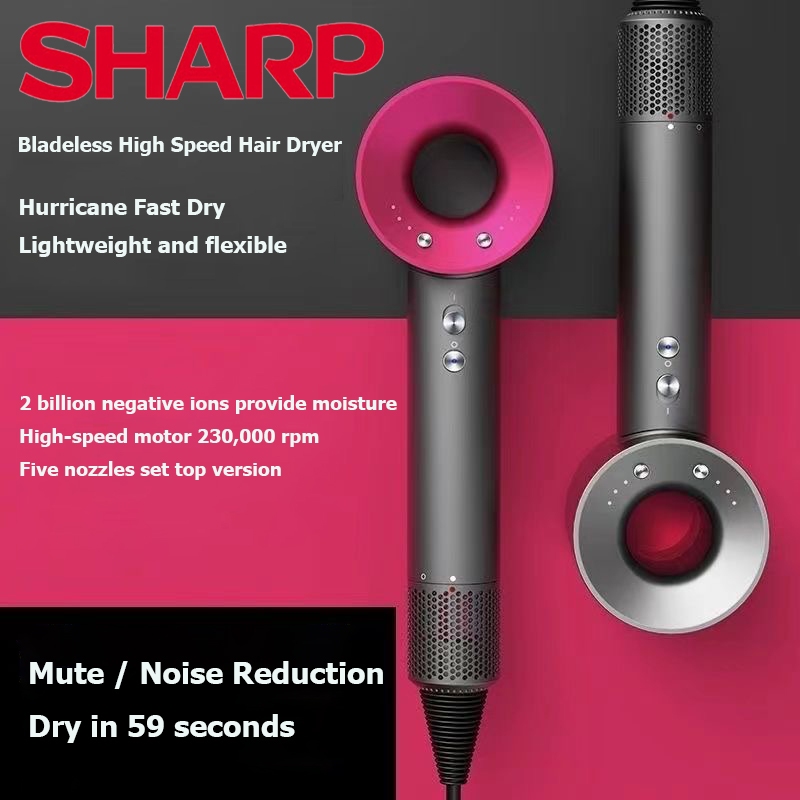 Sharp Hair Dryers Negative Ion Hair Dryer Dries Quickly One Key for Hot ...