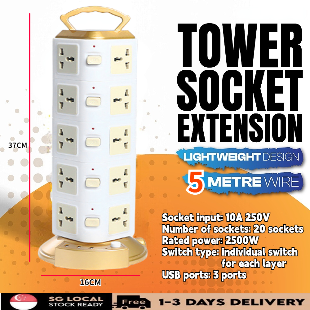 Tower Type Power Extension Socket Extension Cord, Equipped With A ...