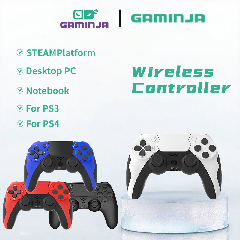 GAMINJA P48 Wireless Game Controller PS4 PS3 Joystick Console Wins 7/8 ...