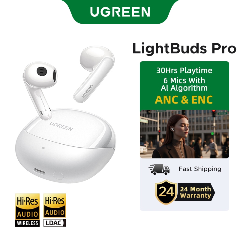 UGREEN LightBuds Pro Bluetooth 6.0 Al Wind Noise Reduction Hi-Res ...