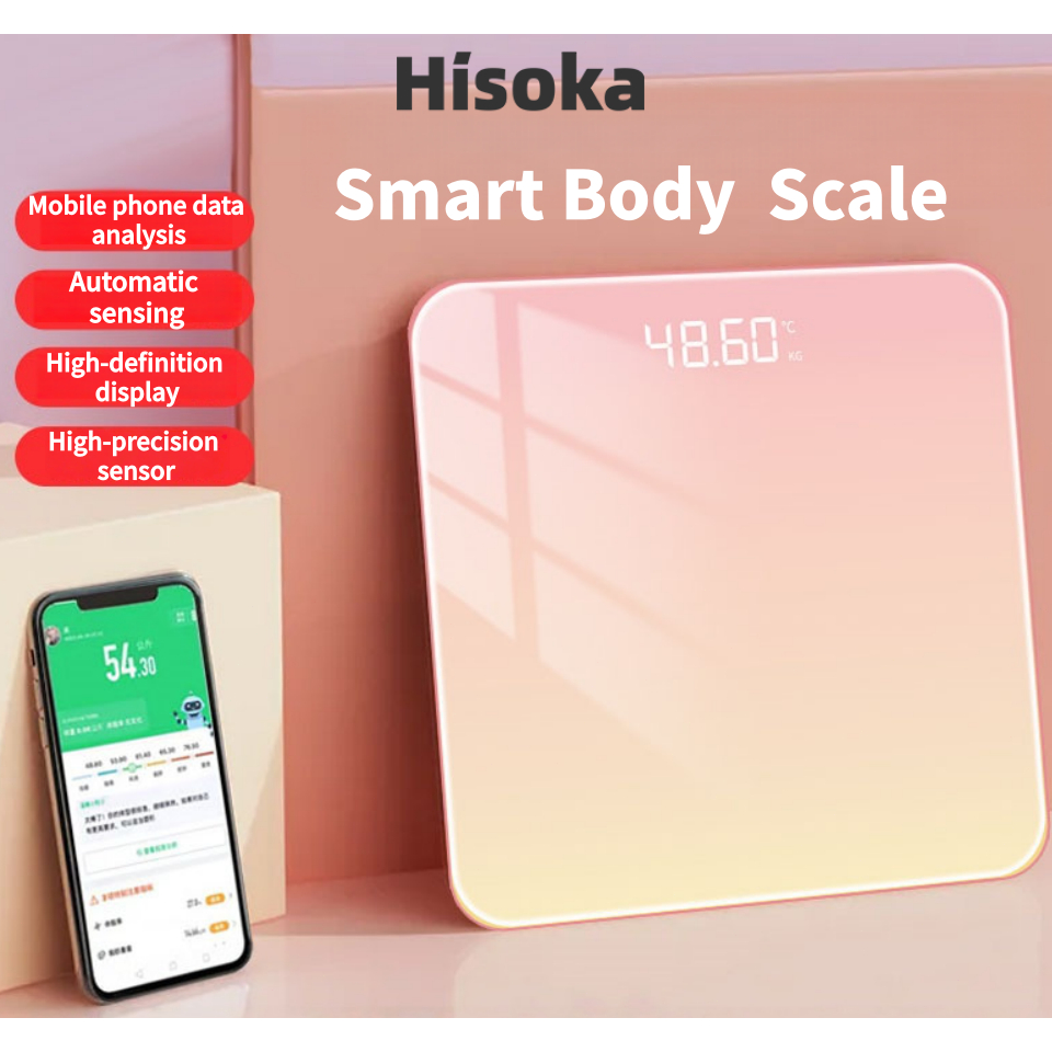 Hisoka Digital Body Weighing Scale USB Weight Scale LCD Display ...