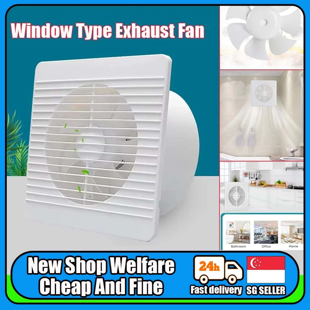 【SG Stock】Exhaust Fan 4 Inch/6 Inch/8 Inch Kitchen Bathroom Glass ...
