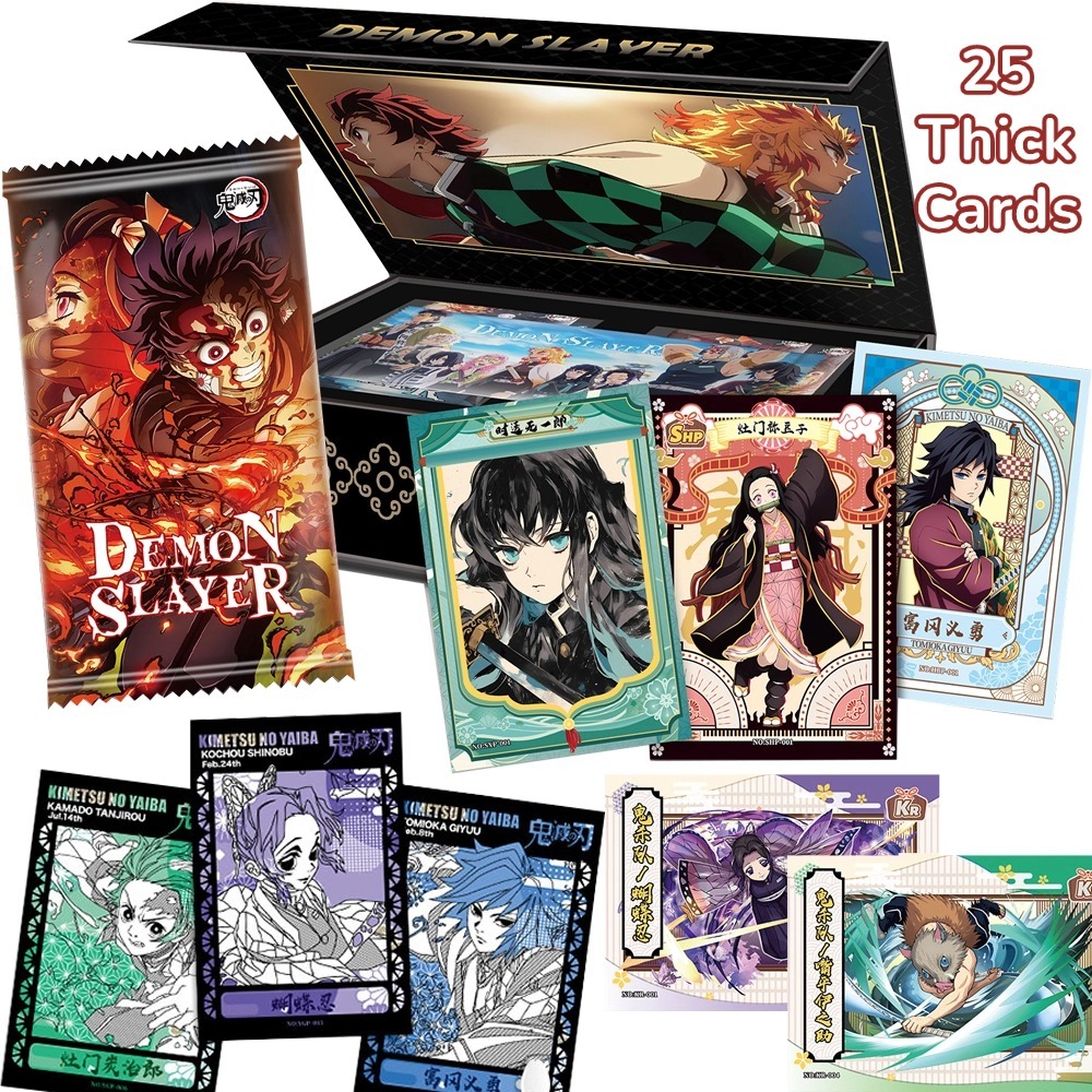 25pcs demon slayer thick cards kimetsu no yaiba Shinobu Muichiro rare  LXP/SHP/BR card anime TCG | Shopee Singapore