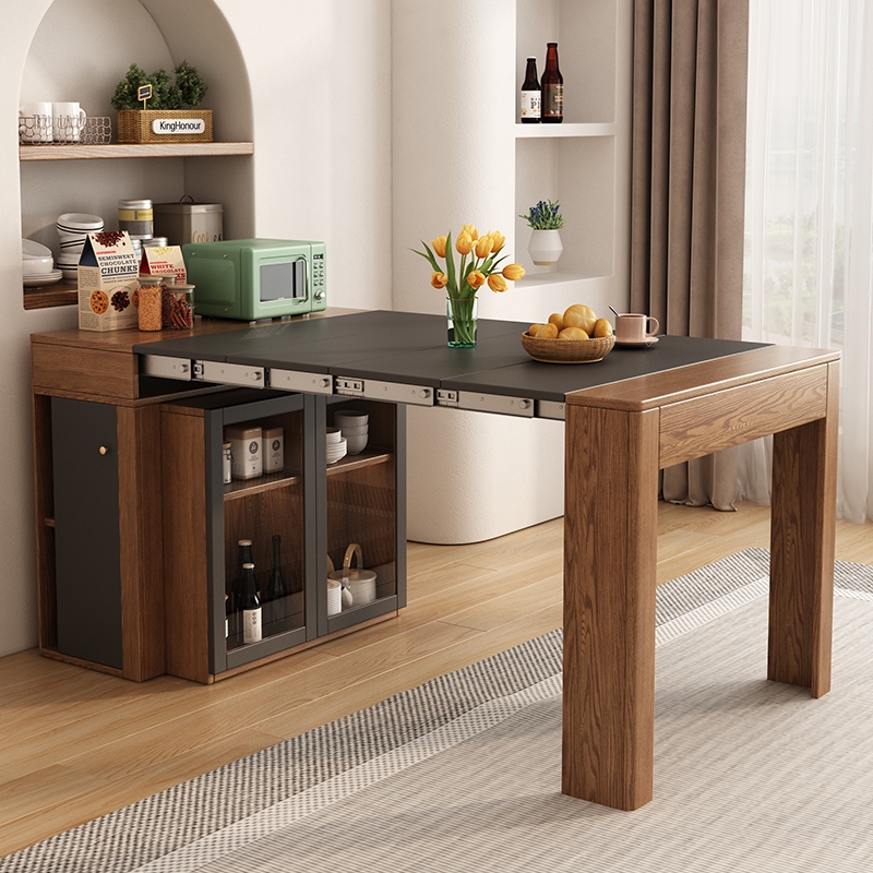FYI Dining-table Folding Stretching Nordic Small Unit Expandable Dining ...