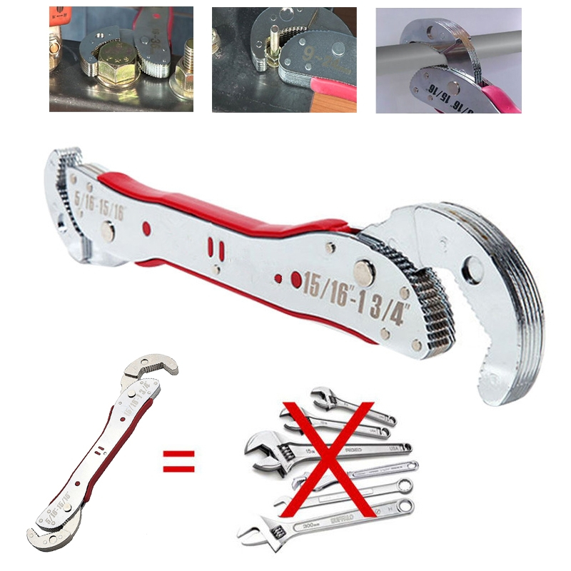 Adjustable Wrench 9-45mm Multi-function Purpose Spanner Tools Universal ...