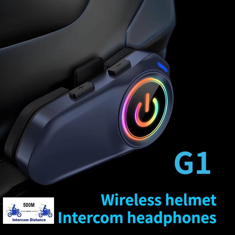 G1 RGB Motorcycle Helmet Intercom Headset for 2 Rider Intercomunicador ...