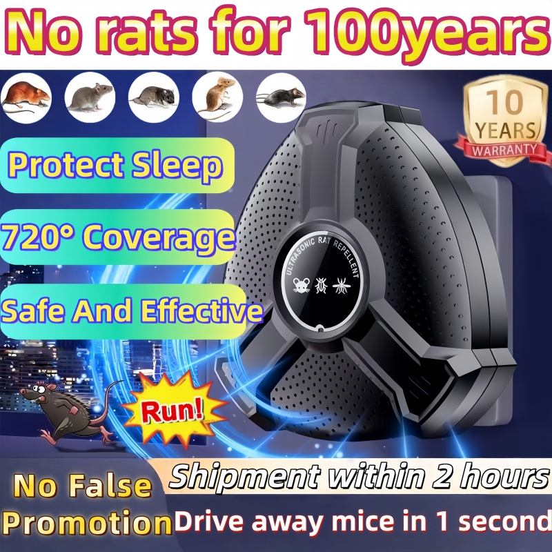 No Mice for 100 years ！！Mice repellent ultrasonic pest repeller 360 ...