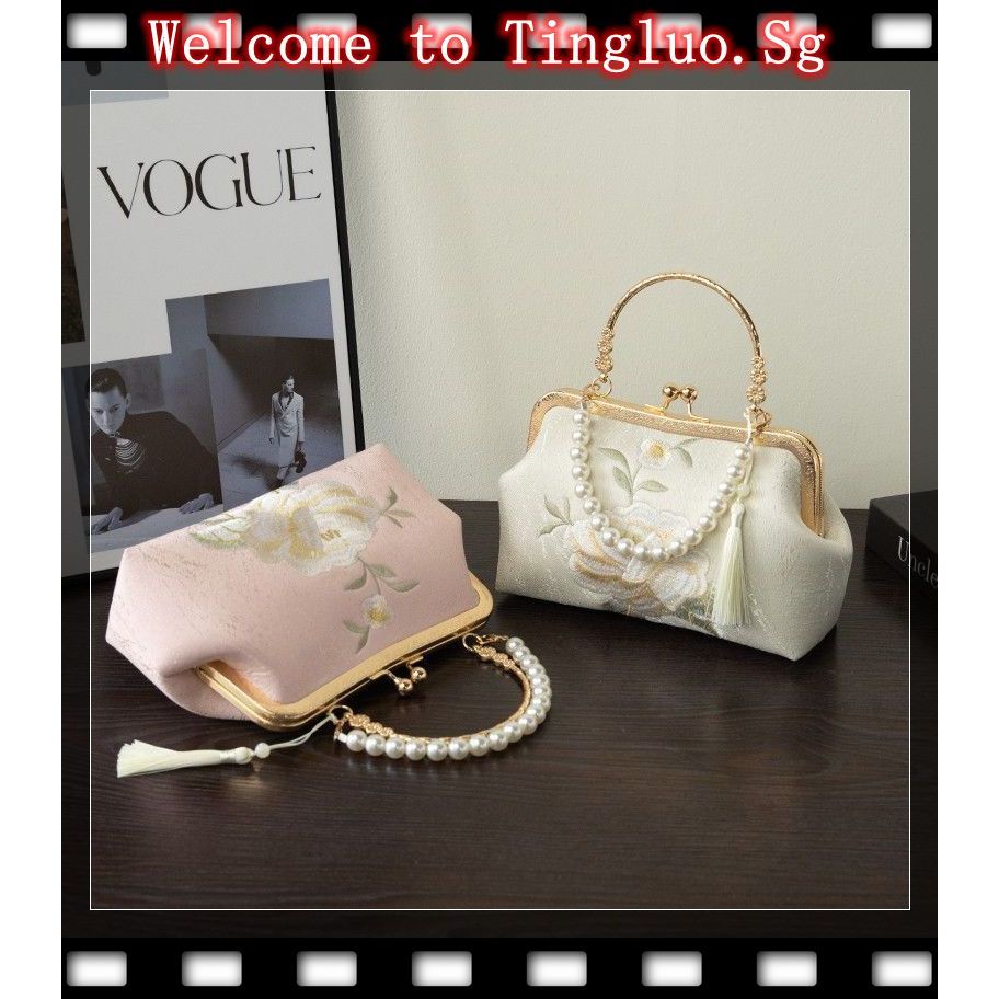【Ready Stock】National style embroidery elegant Hanfu bag Chinese style ...
