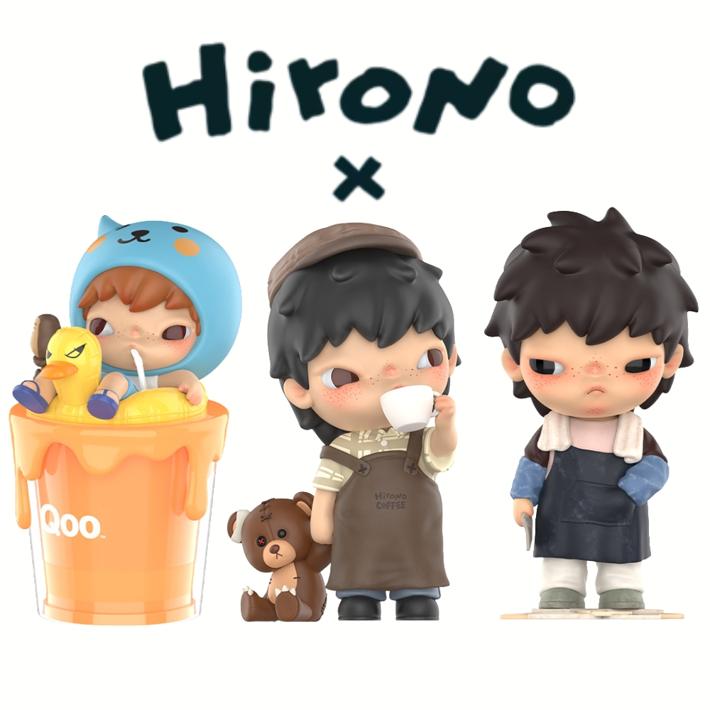 POPMART HIRONO Coffee Figurine / Hirono×Qoo Red Face after