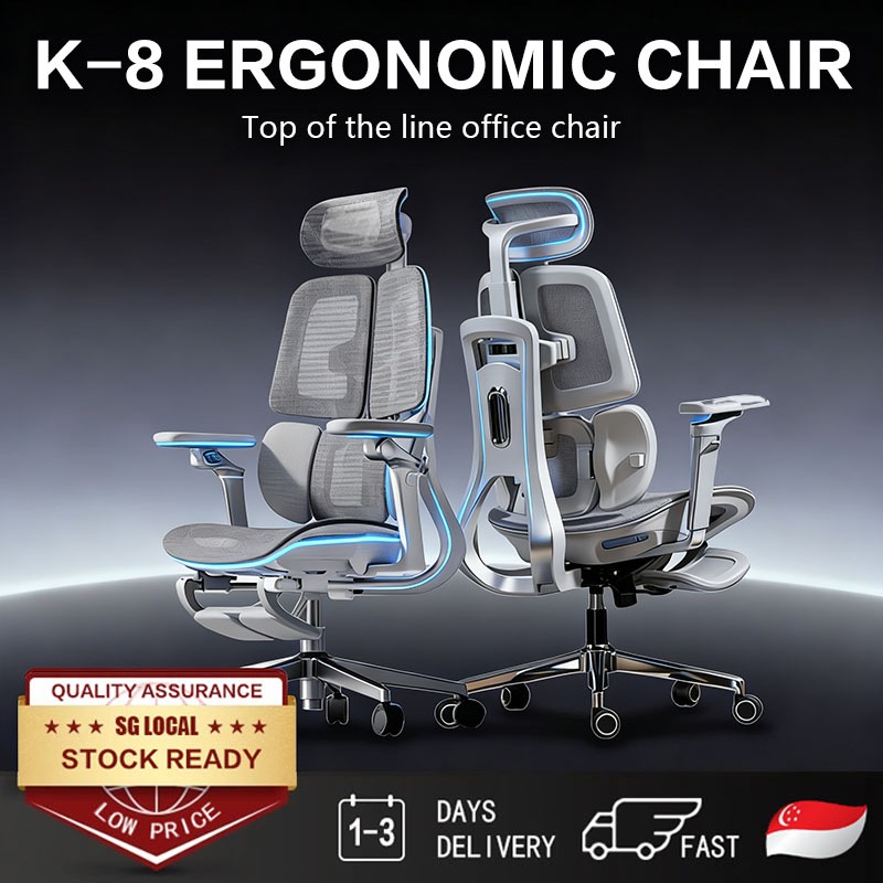 K-8Plus Ergonomic Chair with Adjustable Backrest and Seat Mesh Chair 5 ...