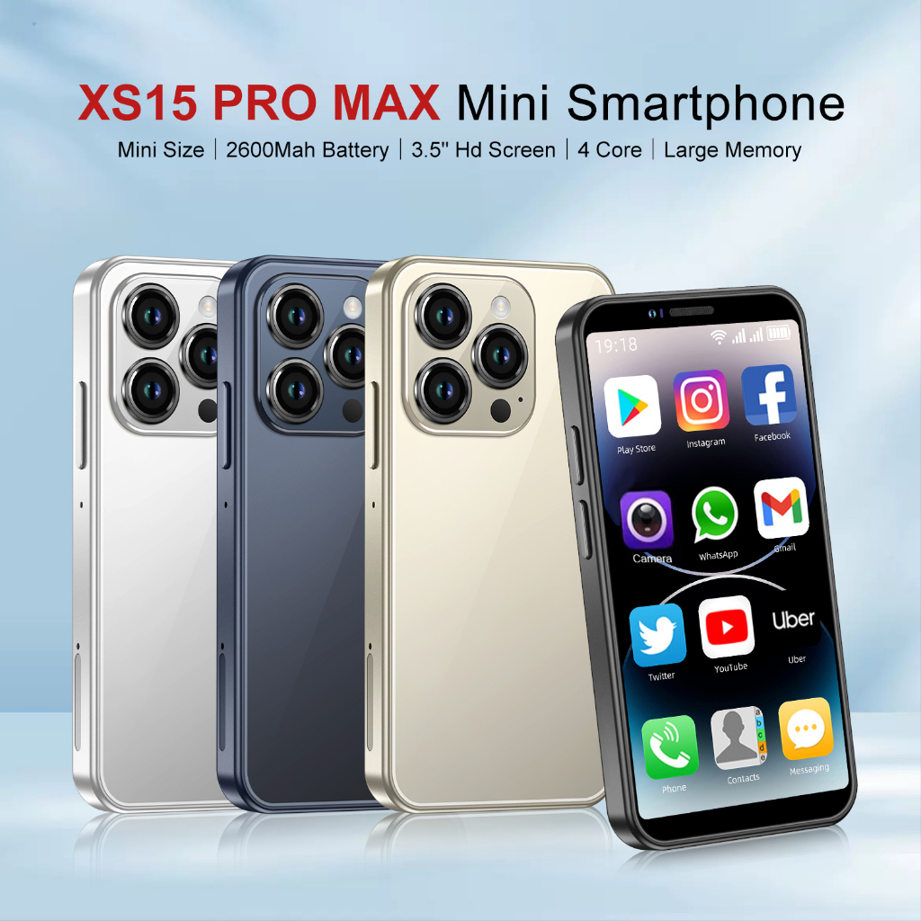 XS15 Mini Smart Phone 3.0 Inch Display Android8.1 2GB RAM 16GB ROM Dual ...