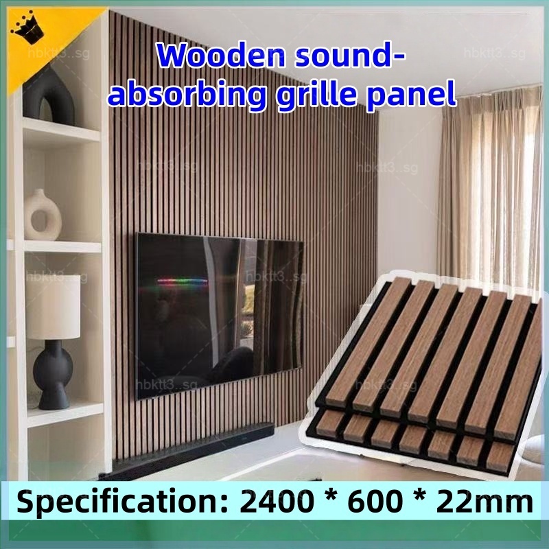 Wooden sound-absorbing wall panels for indoor living room decoration ...