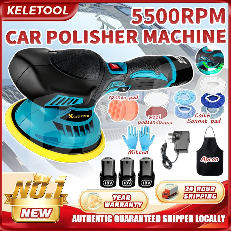Wireless Car Polisher 12V 2800 5500rpm Cordless Car Polishing Machine ...