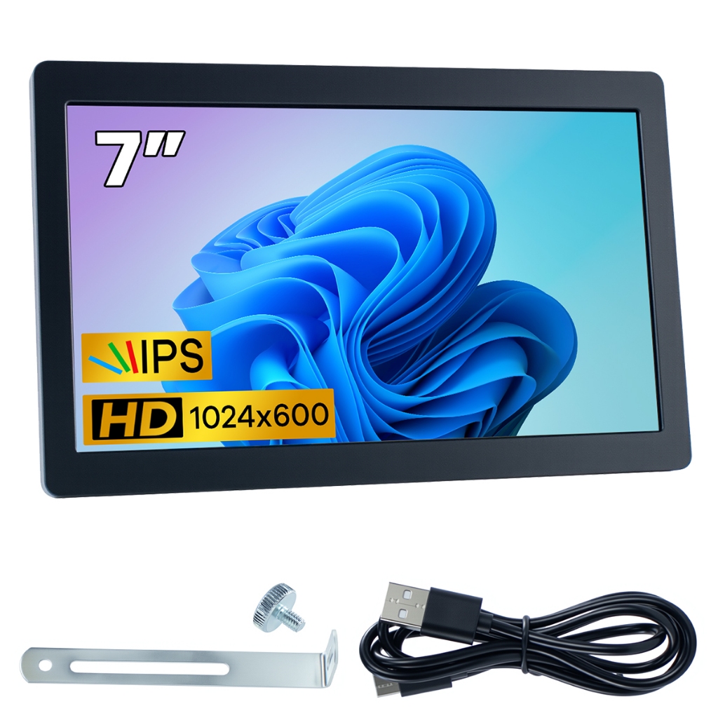 LAFVIN 5/7 Inches USB C Mini Monitor 1024x600 IPS Screen Type C ...
