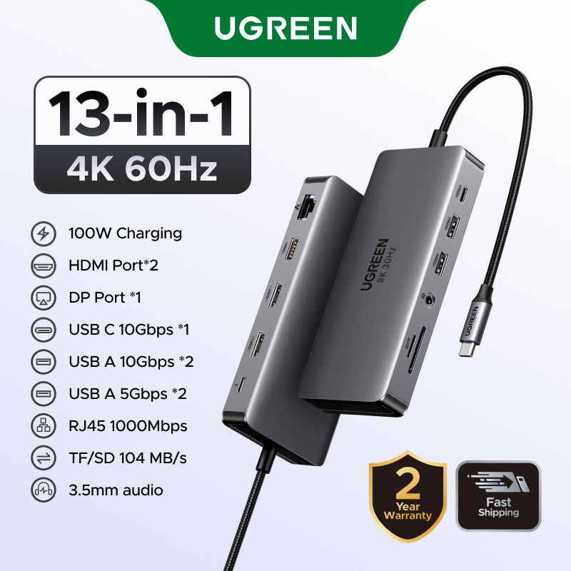 UGREEN Revodok Pro 13-in-1 Hub DP, HDMI, USB-A, UAB-C, SD/TF