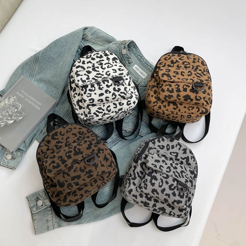 F Female Bag Leopard Print One-Shoulder Diagonal Double-Shoulder Multi ...