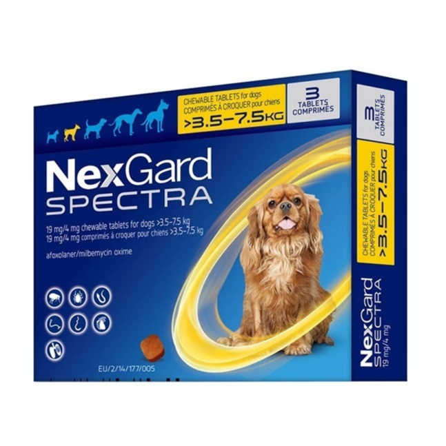 3PCS/Box NexGard Spectra for Dogs (3.5-7.5KG/7.5-15KG/15-30KG) | Shopee ...