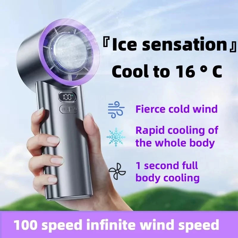 NEW Portable Handheld Turbo Fan 100 Speeds Adjustable Jet Fan Air ...
