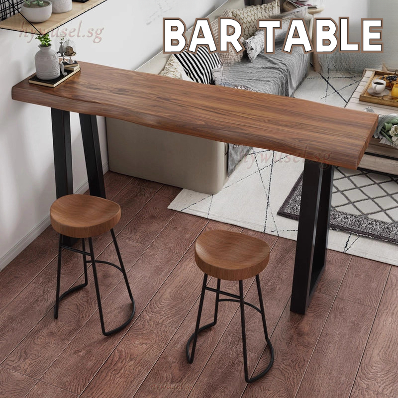 Hws Solid Wood Bar Table Home Balcony Wall Long Narrow Table Bar High ...