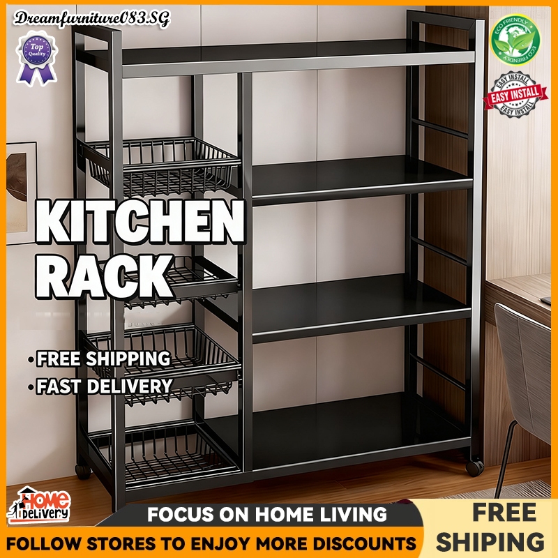 HK Kitchen Rack Kitchen Rack With Wheels Stainless Steel Kitchen Rack ...