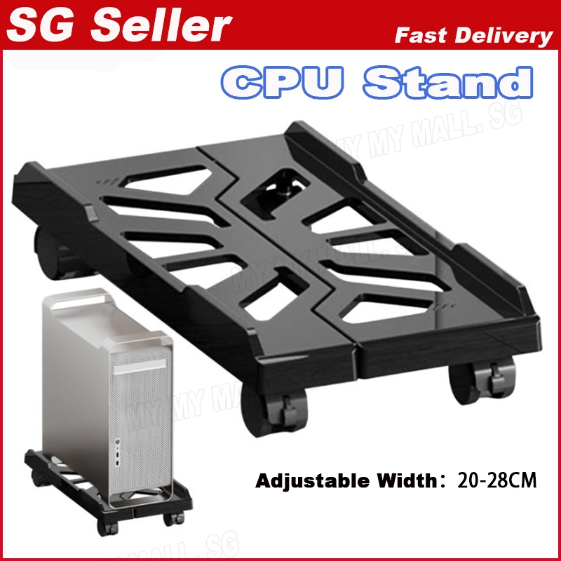 【SG STOCK】Adjustable Cpu Stand Cpu Roller Stand Computer Stand With ...