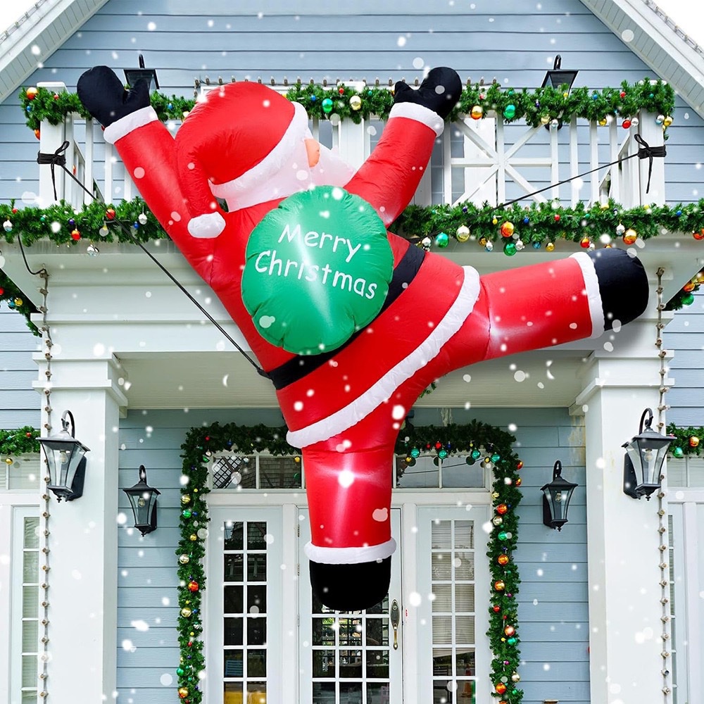 3m Oversized Green Backpack Santa Claus Christmas Party Decorations ...