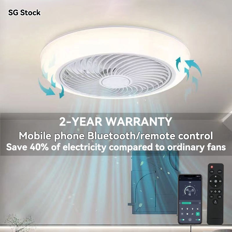 SG Stock-ceiling Fan With LED Intelligent 6-speed Timed Fan Kitchen ...
