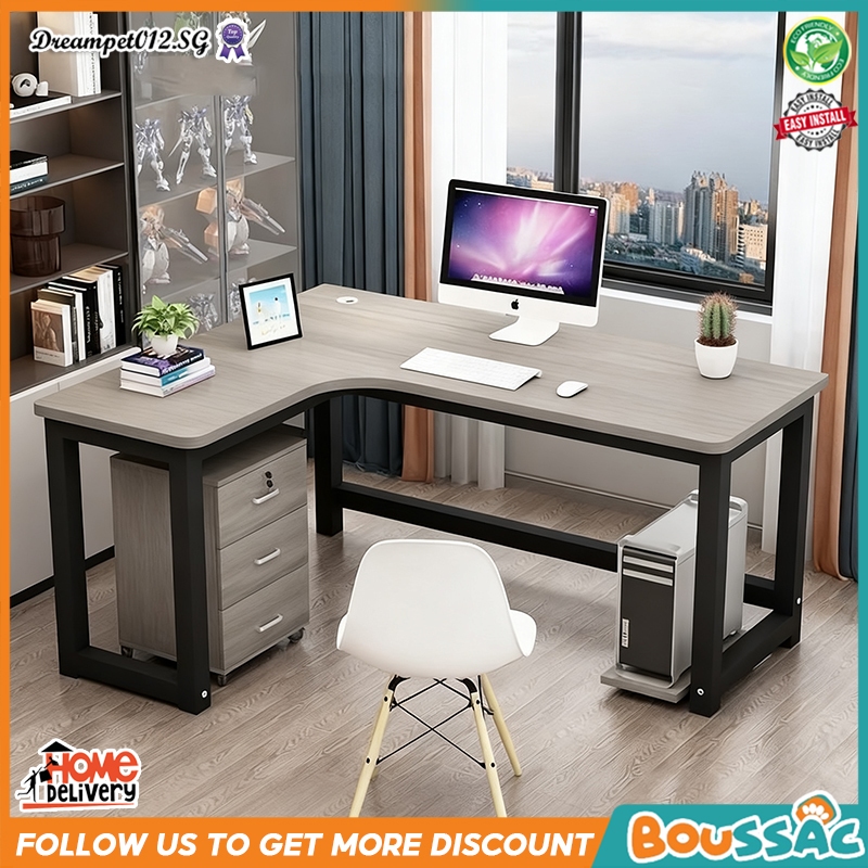 BOUSSAC Office Desk Wall Corner Household Student Writing L-shaped ...
