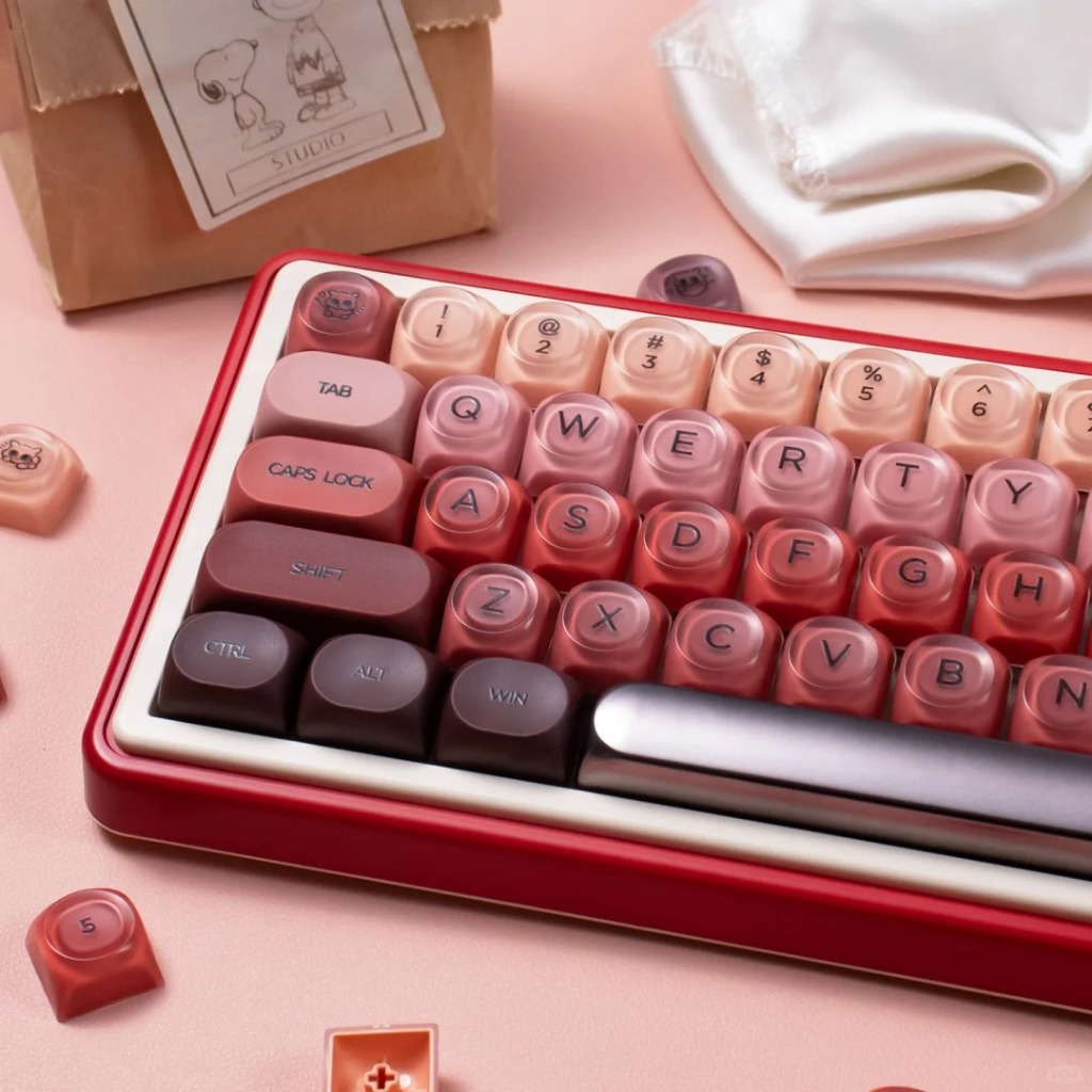 Lipstick Keycaps 132 Keys HOA Profile PC PBT Wooting Aula F75 RK100 ...