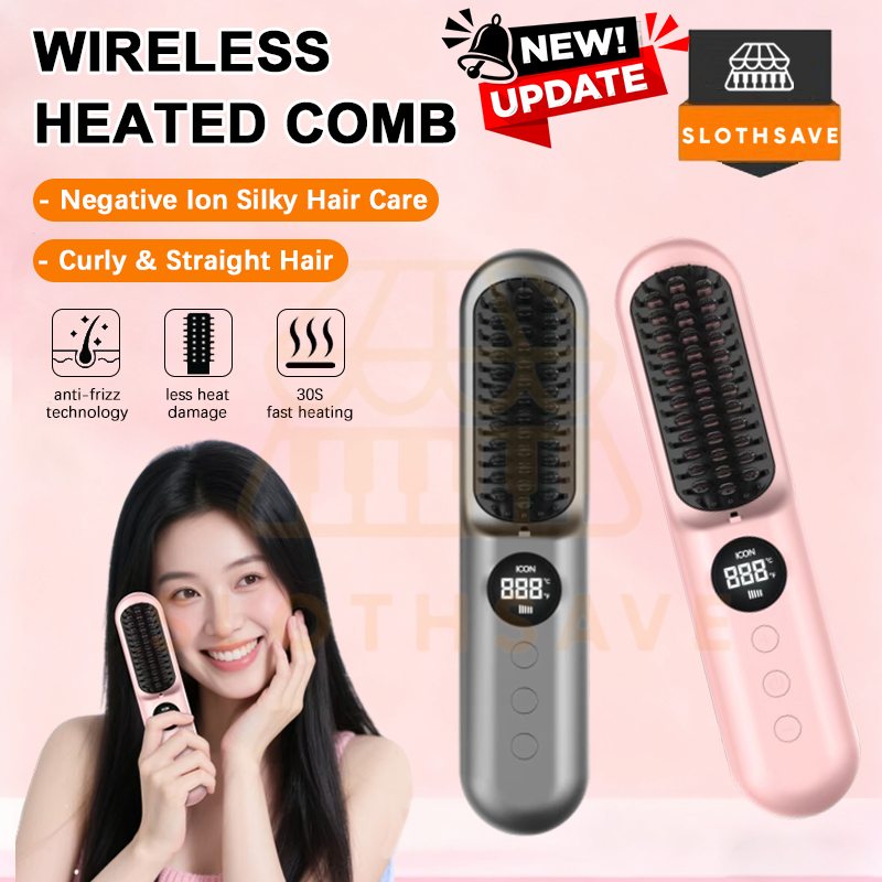 SlothSave - Upgraded Negative Ion & Digital Display Cordless Hair ...
