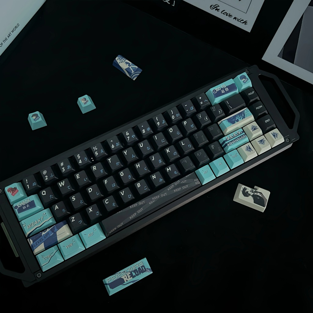 Persona Keycaps Japanese Blue PBT Cherry Profile For Mechanical ...