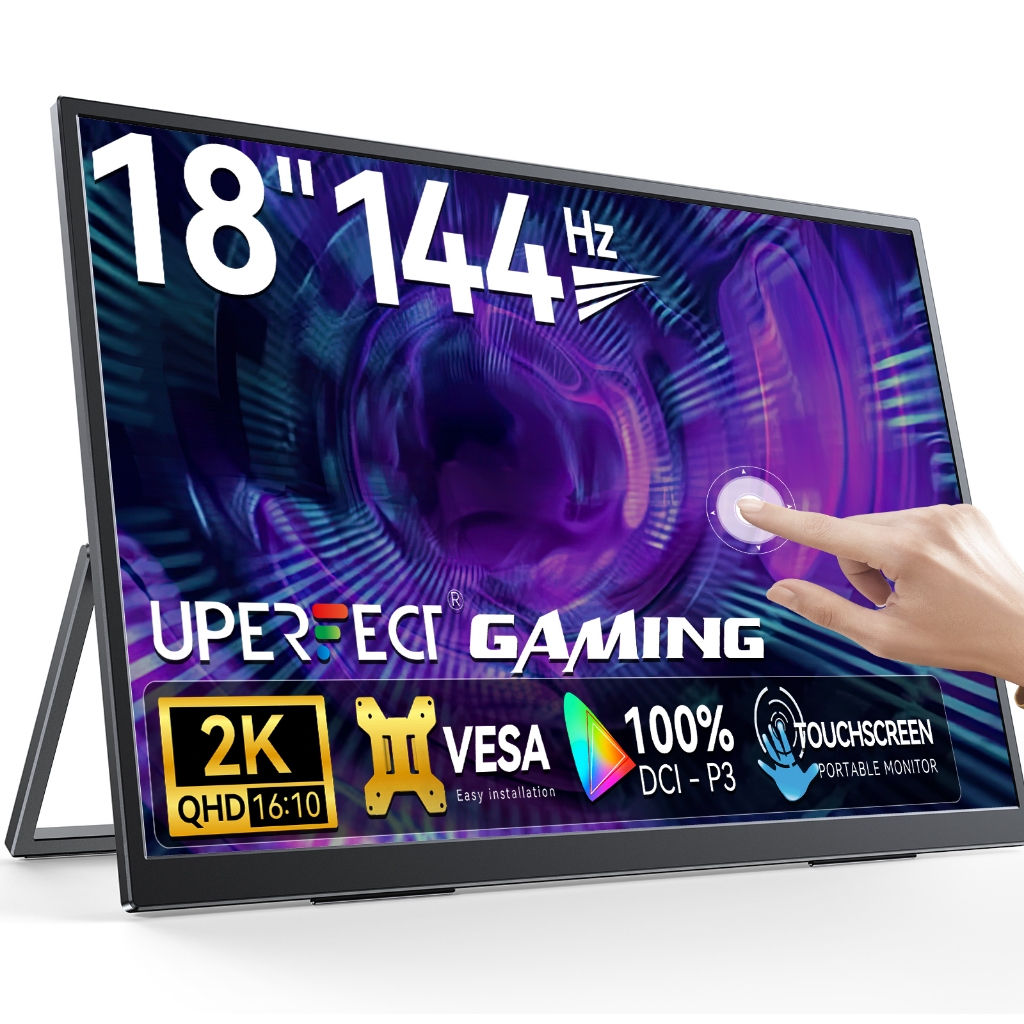 UPERFECT UGame K118 Touch - 18 Inch Monitor Portable 2K FreeSync ...