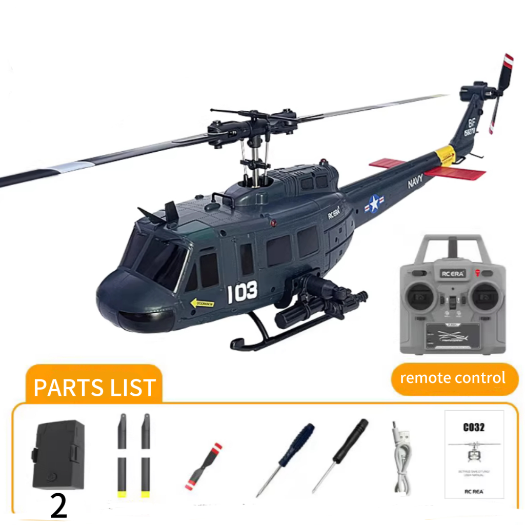 RC ERA C032 UH-1 Huey 1/48 Scale RC Helicopter 2.4G 6CH 6-Axis