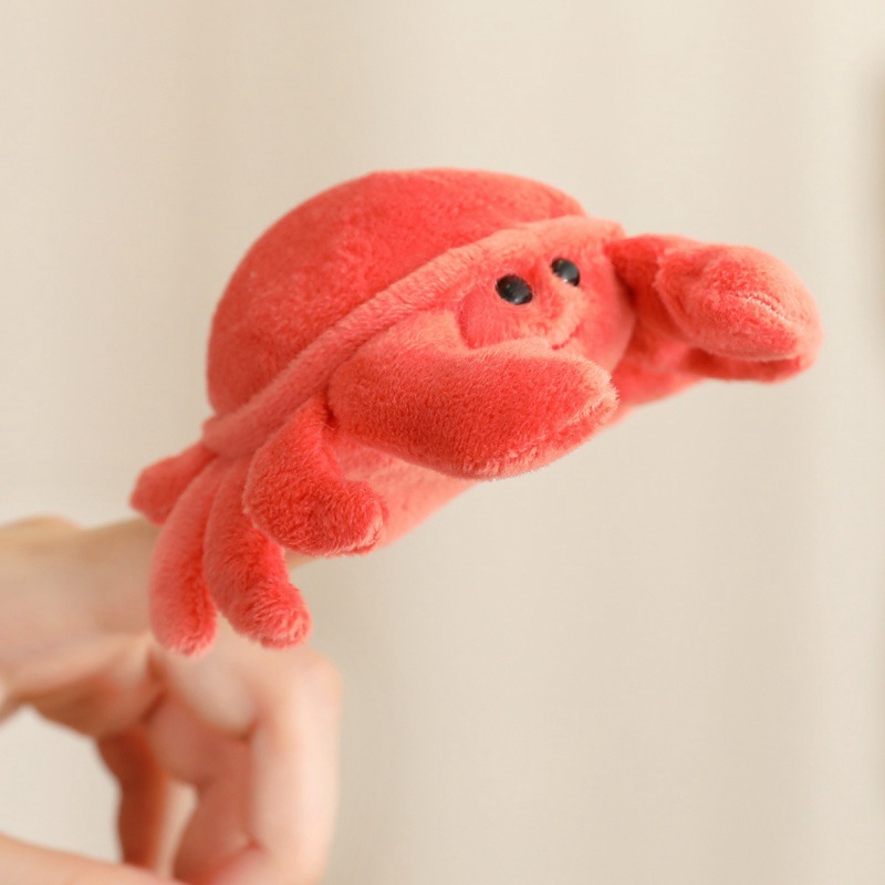 Cute Marine Animal Crab Finger Hand Puppet Doll Plush Toy | Shopee ...