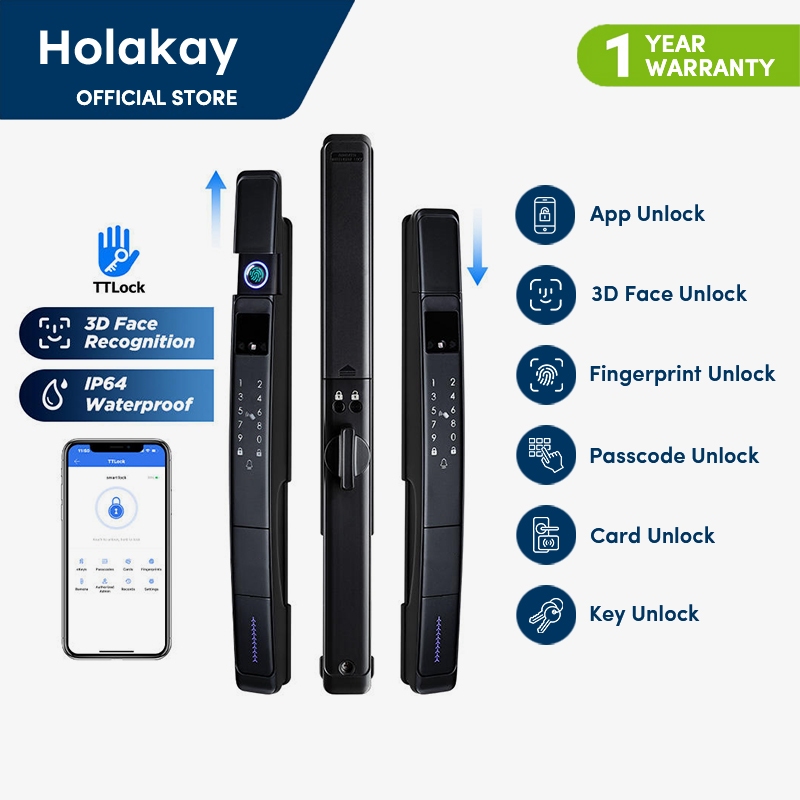 Fully Automatic 3D Face Recognition Smart Door Lock - Waterproof Design ...