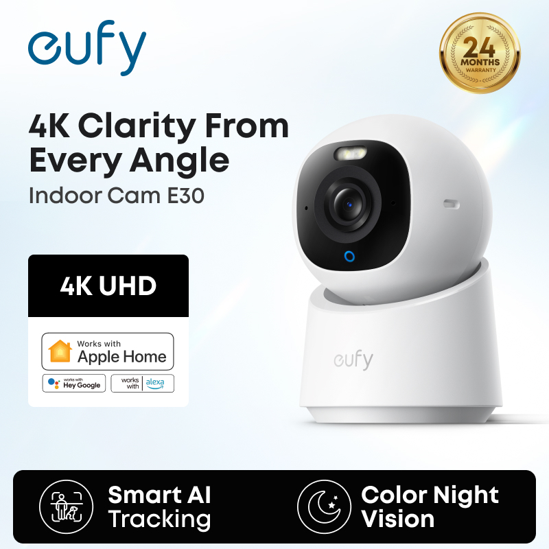 eufy by Anker Indoor Cam E30, 4K, Homekit, Security camera, UHD 360 ...