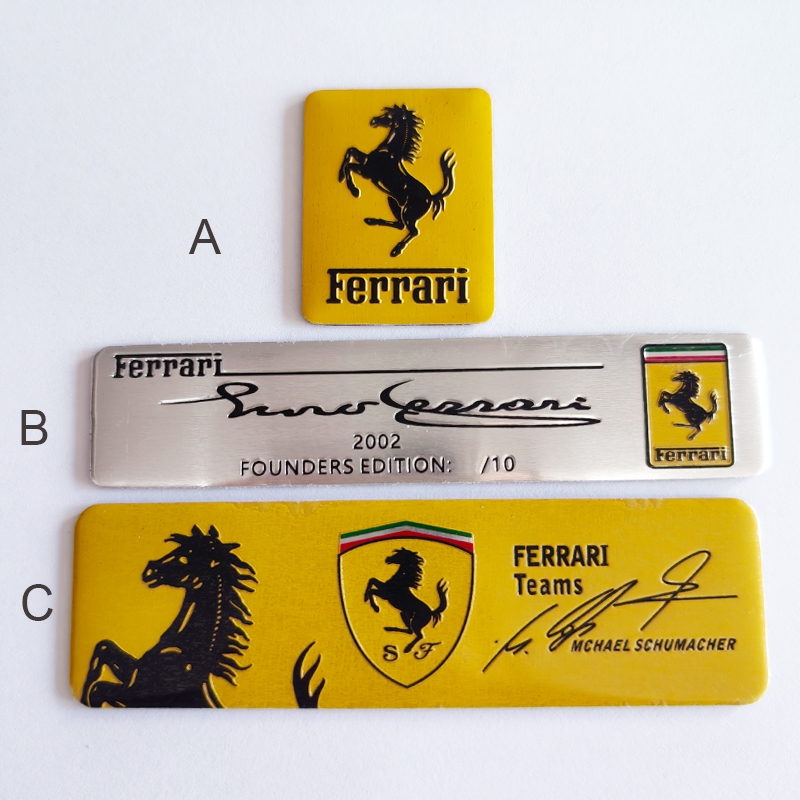 1 x Aluminum SF Horse Ferrari Teams Logo Car Bike Motor Auto Decorative ...