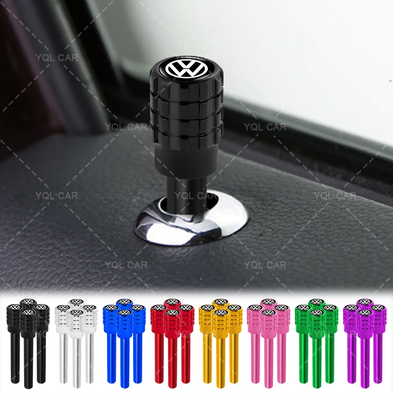 1/4pcs Aluminum Car Door Lock Knob Car Door Locking Rod Pin for VW ...