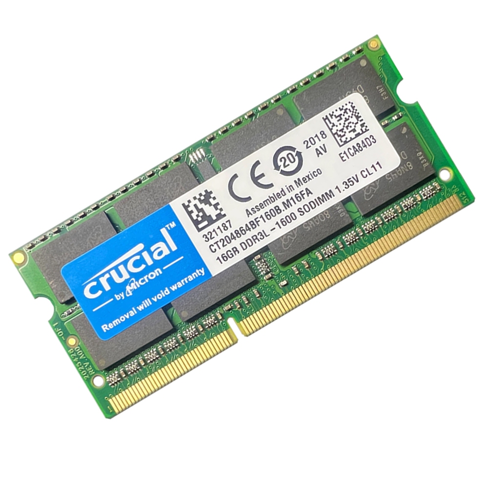 Crucial DDR3 RAM 16GB DDR3L 1600MHz PC3L-12800S Laptop Memory 1.35