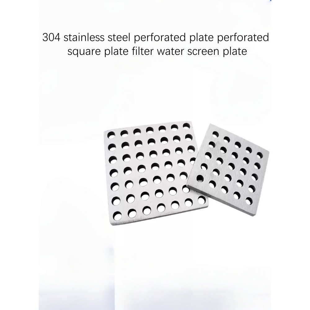 304 Stainless Steel Perforated Plate Punched Square Plate Filter Water ...