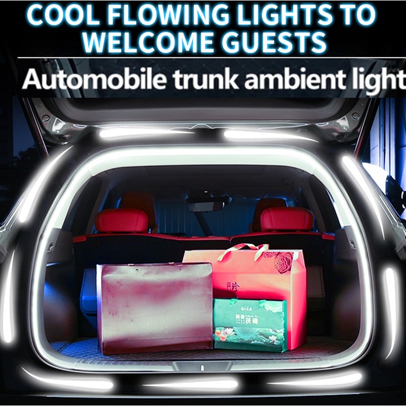Car Rear Trunk LED Light Strip 12V All Around Tailgate Dynamic Flowing ...