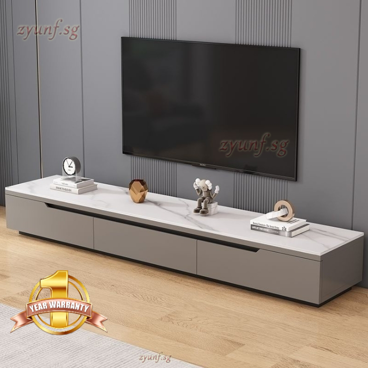 ZYUNF Modern TV Console Cabinet Rock Panel TV Cabinet Coffee Table Set ...