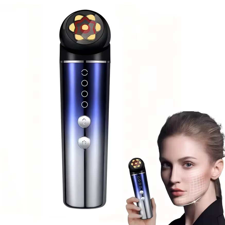 6 in 1 EMS Microcurrent Facial Massager Sonic Vibration Face Lifting ...