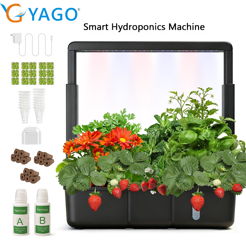 Smart Hydroponic Grower Indoor Home LED Plant Grow Light Automatic ...